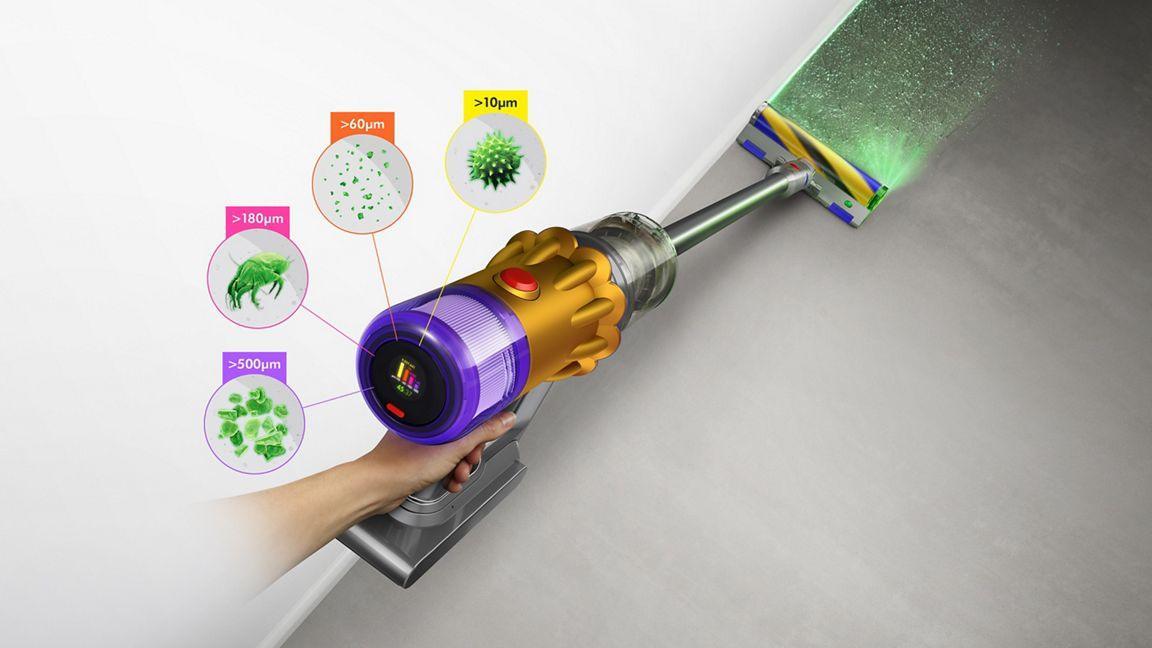 Aspirateur sans-fil Dyson V12 Detect Slim™ Absolute (jaune/nickel) - Cosnewshop