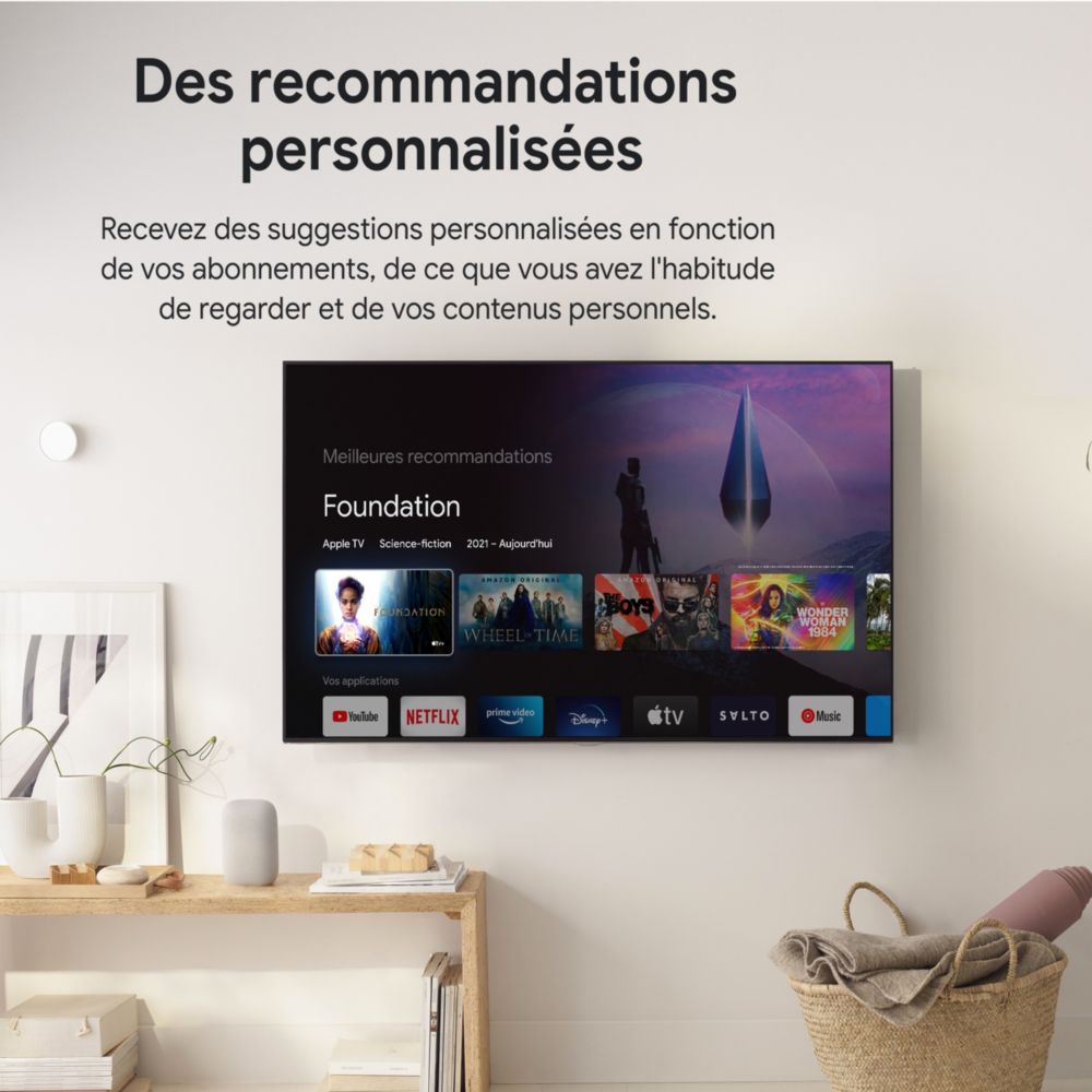 Passerelle multimédia Google Chromecast HD avec Google TV - Cosnewshop