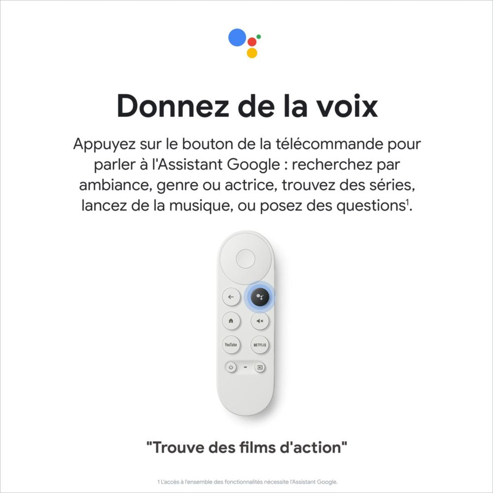 Passerelle multimédia Google Chromecast HD avec Google TV - Cosnewshop