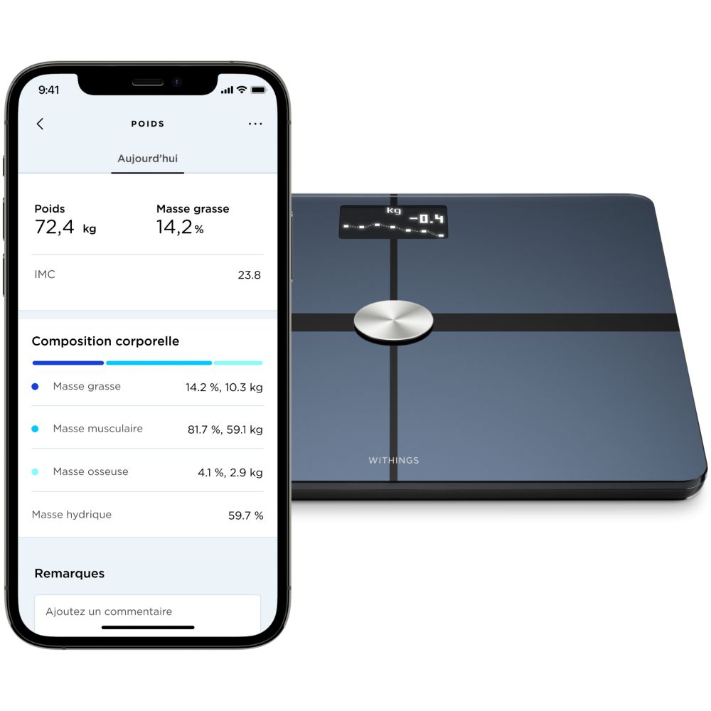 Pèse personne connecté Withings Body Plus Noir - Cosnewshop