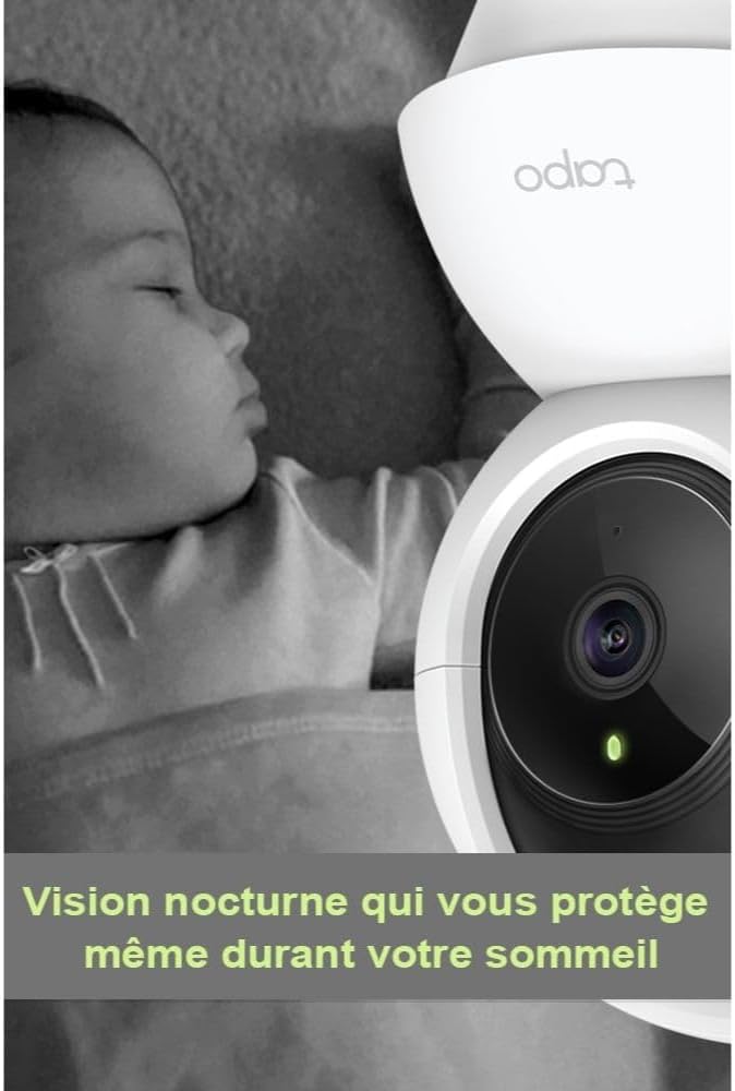 Caméra Surveillance Intérieure WiFi Tapo-Compatible avec Alexa et Google Assistant - Cosnewshop