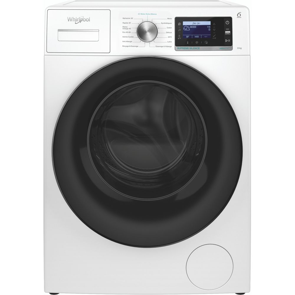 Lave linge hublot Whirlpool W6XW845WBFR Supreme silence - Cosnewshop