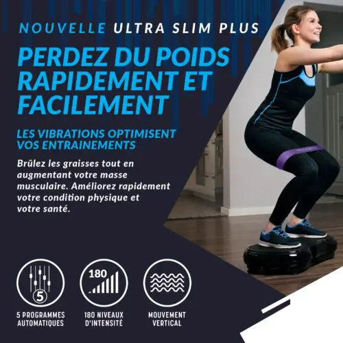 Plateforme Vibrante Ultra Slim Plus Bluefin Fitness - Cosnewshop