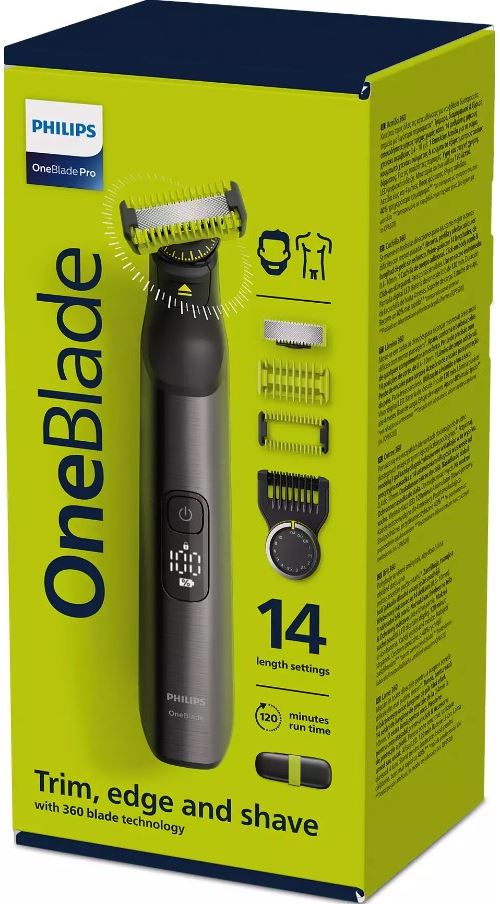 Tondeuse Philips OneBlade Pro Visage et Corps QP6651/61 5,4 W Chromé - Cosnewshop