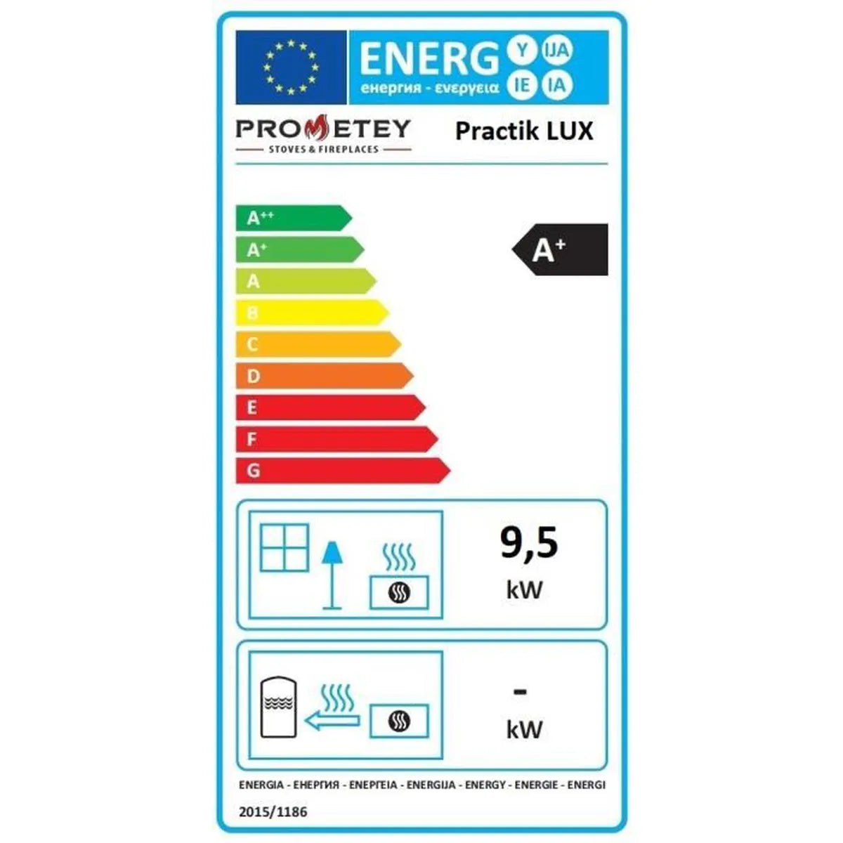 Cuisinière à bois Prometey Praktik Lux - 9.5 kW - Ivorie - Cosnewshop