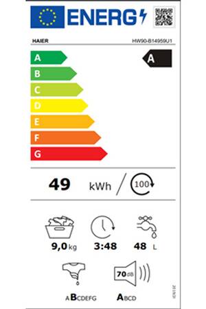 Lave-linge hublot HAIER HW90-B14959U1 - Cosnewshop