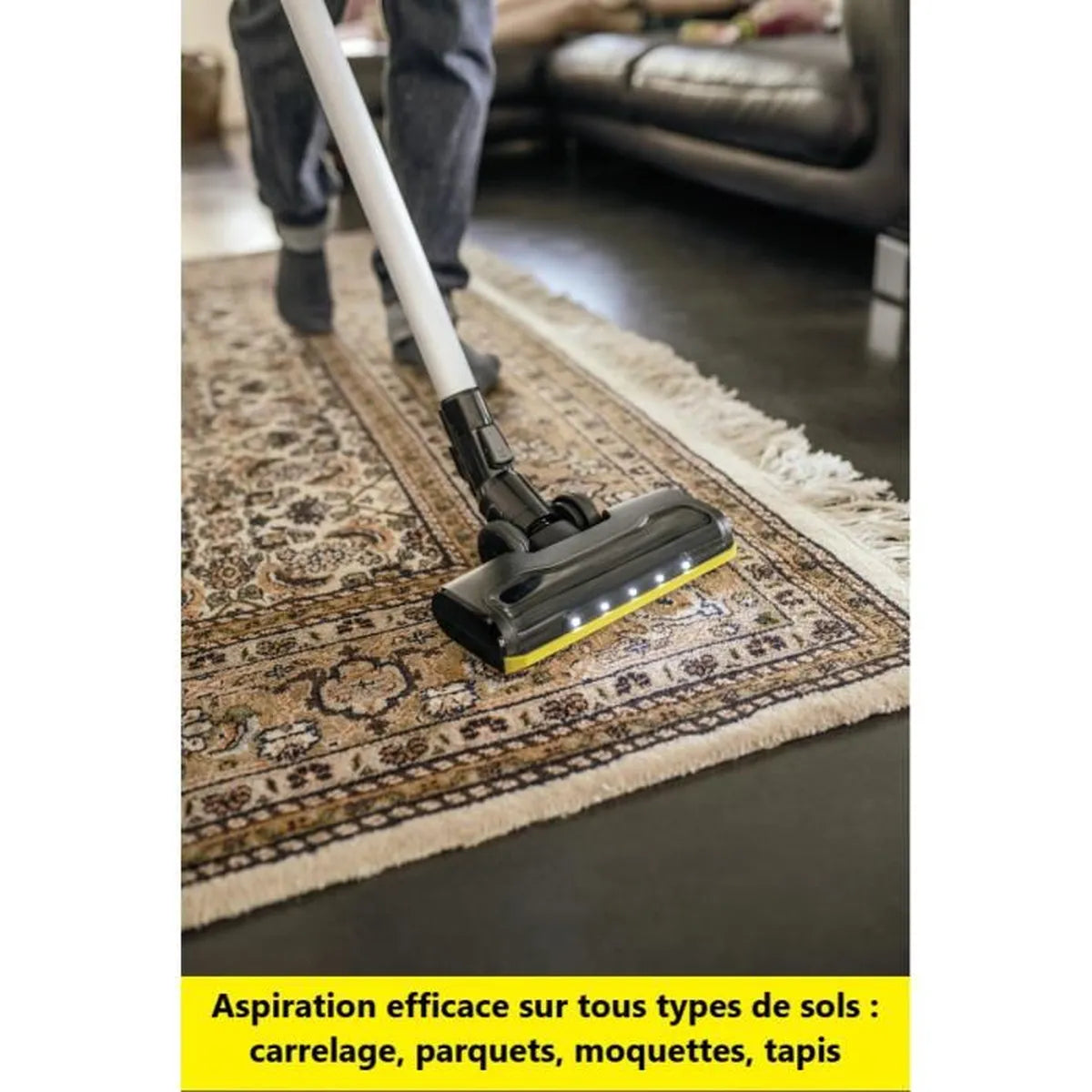 KARCHER VC6 Cordless ourFamily - Aspirateur Balai multifonction sans fil sans sac silencieux - Batterie amovible - Brosse motorisée - Cosnewshop